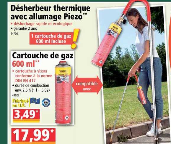 désherbeur thermique avec allumage piezo