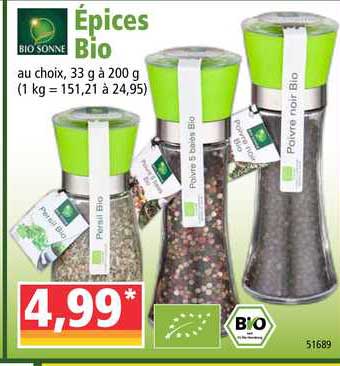 épices bio bio sonne