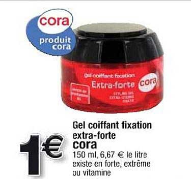 gel coiffant fixation extra forte cora