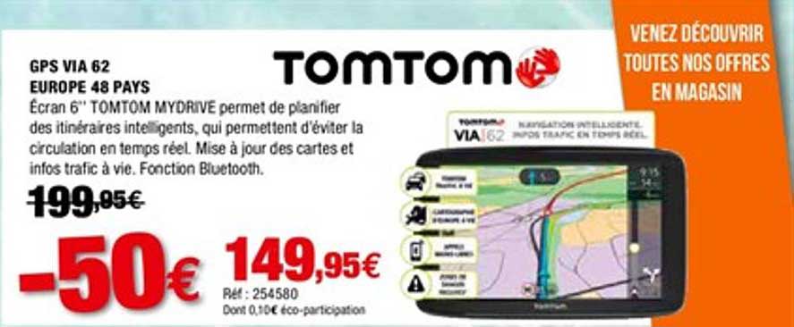 gps via 62 europe 48 pays tomtom