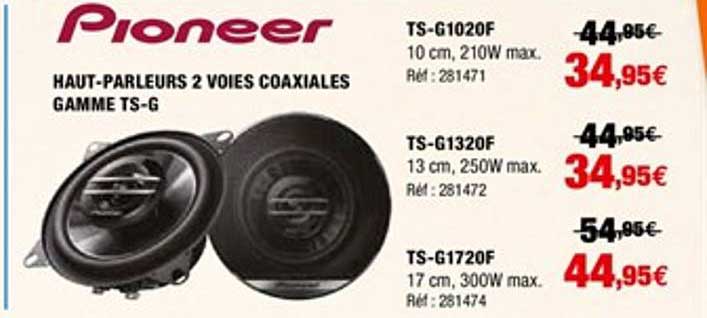 haut parleurs 2 voies coaxiales gamme ts g pioneer