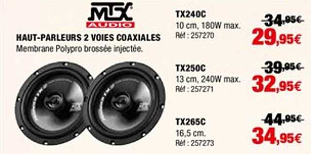 haut parleurs 2 voies coaxiales mtx audio