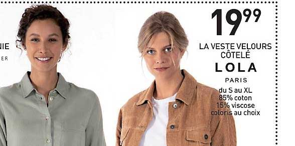 La Veste Velours Côtelé Lola Paris