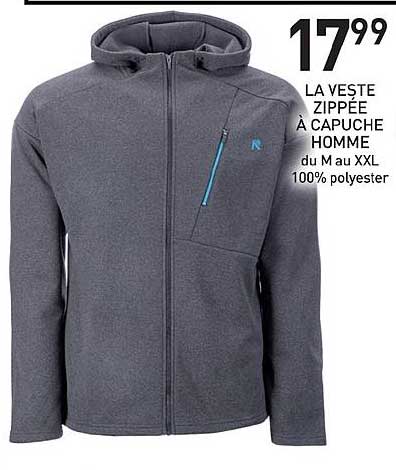 la veste zippée à capuche homme