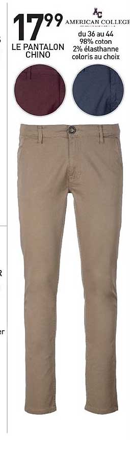 le pantalon chino american college