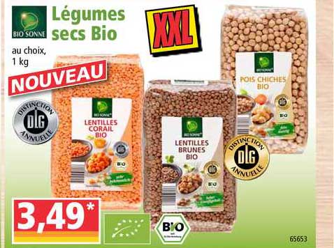 légumes secs bio bio sonne