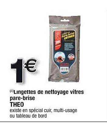 lingettes de nettoyage vitres pare brise theo