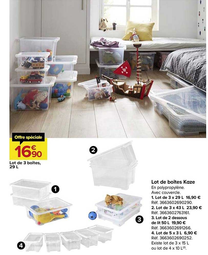 lot de boîtes kaze