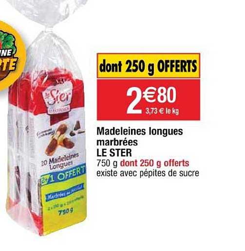 Madeleines Longues Marbrées Le Ster