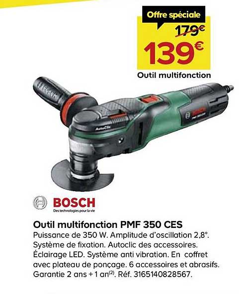 outil multifonction pmf 350 ces bosch