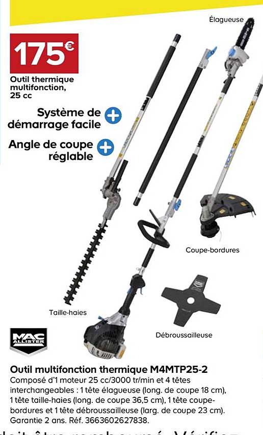 outil multifonction thermique m4mtp25 2 mac allister