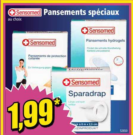 pansements spéciaux sensomed