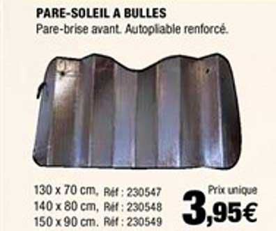 pare soleil à bulles