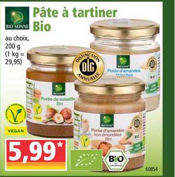 Pâte à Tartiner Bio Bio Sonne