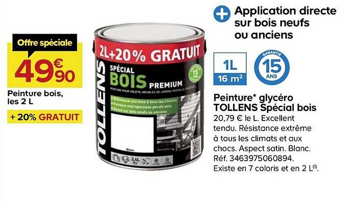 peinture glycéro tollens spécial bois