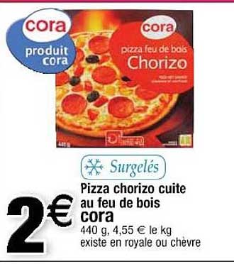 Pizza Chorizo Cuite Au Feu De Bois Cora
