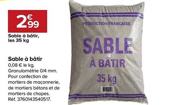 Sable à Bâtir 35 Kg