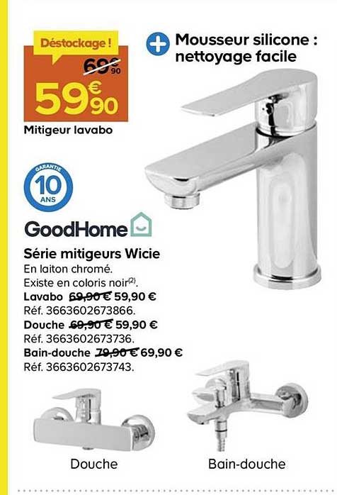 série mitigeurs wicie goodhome