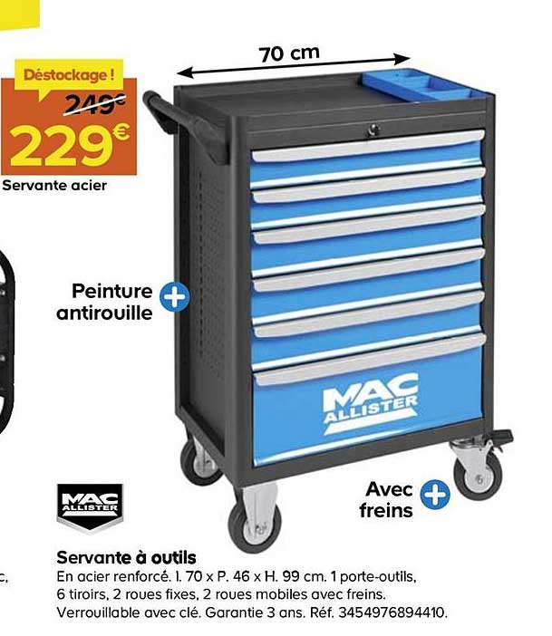 servante à outils mac allister
