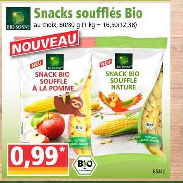 Snacks Soufflés Bio Bio Sonne