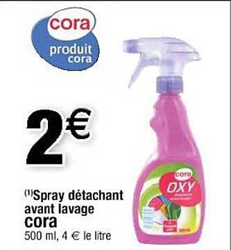 spray détachant avant lavage cora