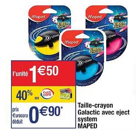 taille crayon galactic avec eject system maped