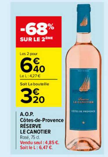 a.o.p. côtes-de-provence réserve le canotier