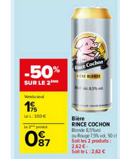 bière rince cochon