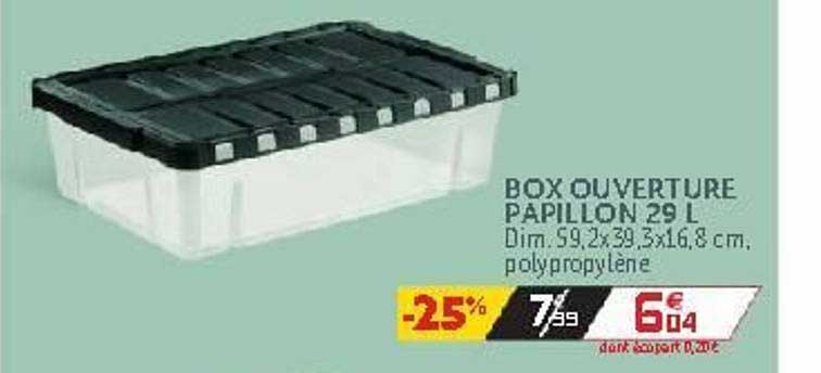 box ouverture papillon 29 l