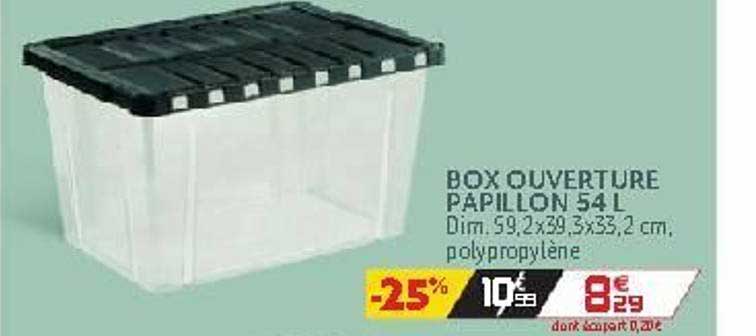 box ouverture papillon 54 l