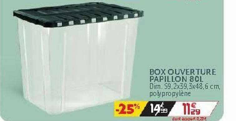 box ouverture papillon 80 l