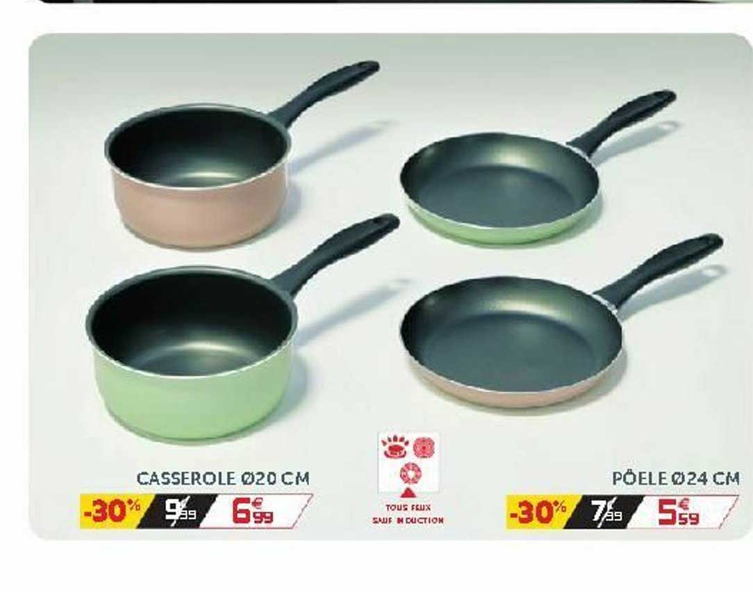 casserole ø20 cm ou pôele ø24 cm