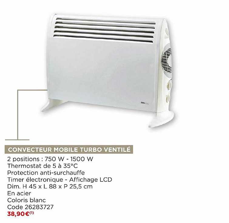 convecteur mobile turbo ventilé
