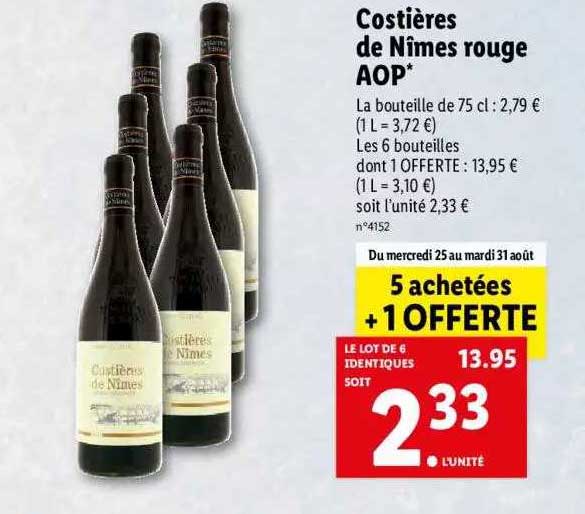 costières de nîmes rouge aop