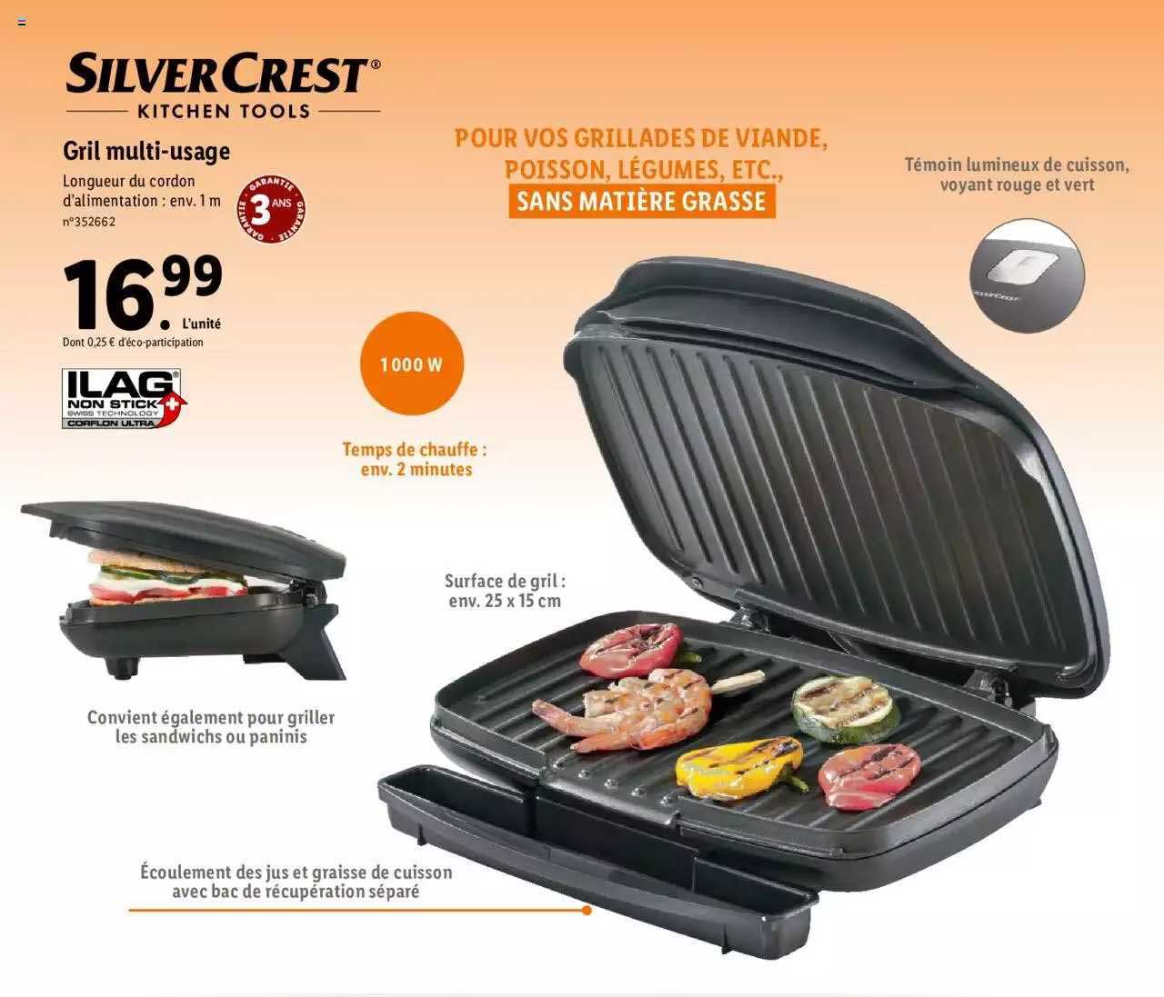 gril multi-usage silver crest