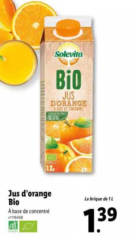 Jus D'orange Bio