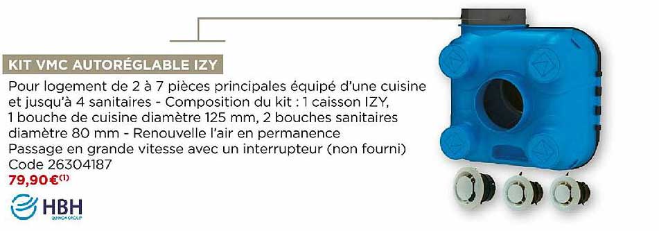 kit vmc autoréglable izy hbh