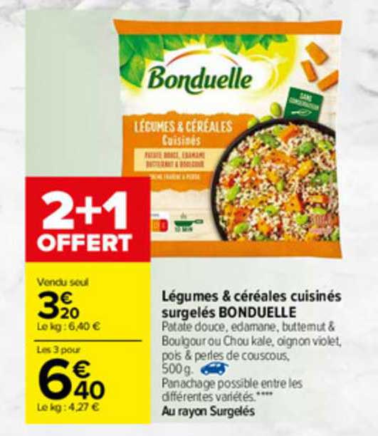 Légumes & Céréales Cuisinés Surgelés Bonduelle