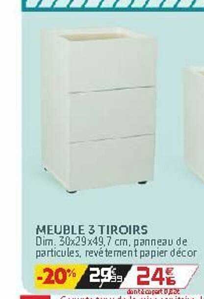 Meuble 3 Tiroirs