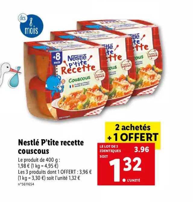 nestlé p'tite recette couscous