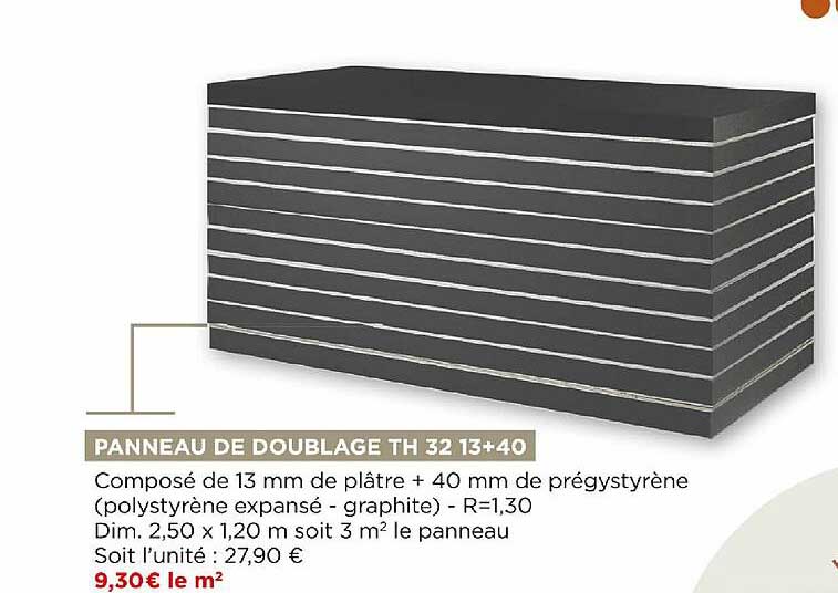 panneau de doublage th 32 13+40