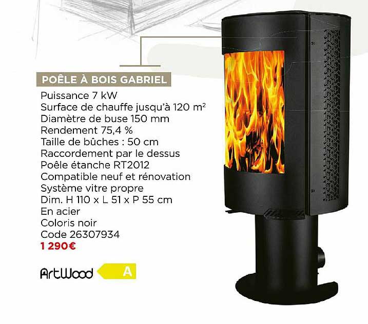 poêle à bois gabriel artwood