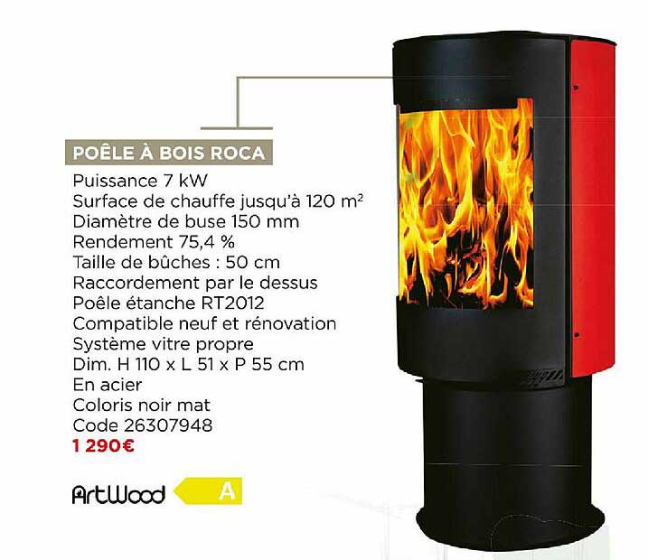 poêle à bois roca artwood