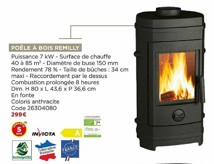 Poêle à Granulés Remilly Invicta