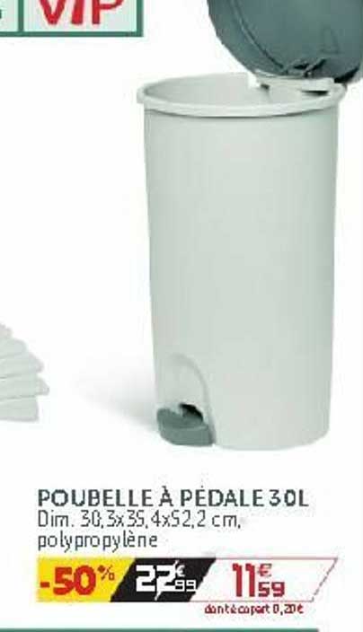 Poubelle à Pédale 30 L