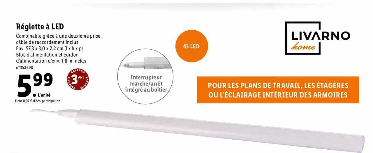 Réglette à Led Livarno