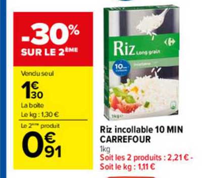 riz incollable 10 min carrefour