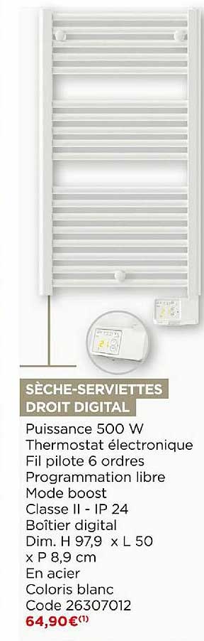 sèche-serviettes droit digital