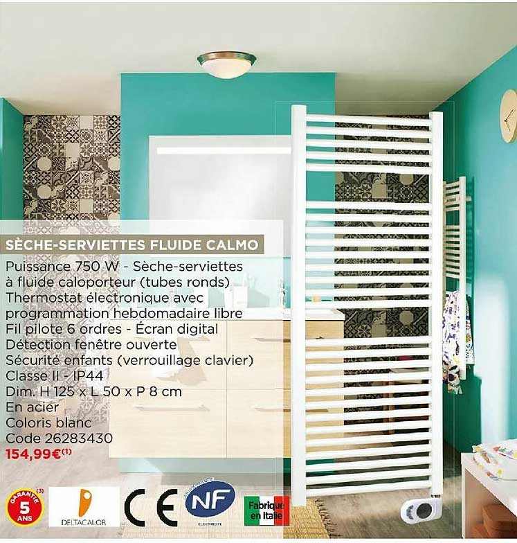 sèche-serviettes fluide calmo