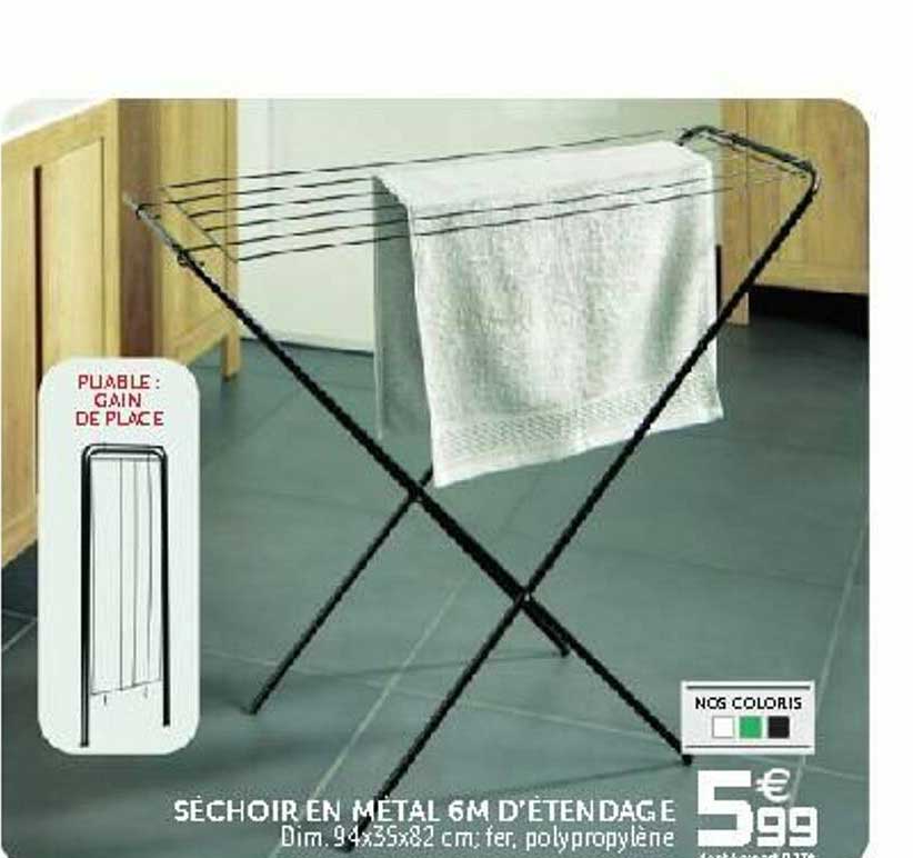 Séchoir En Métal 6 M D'étendage